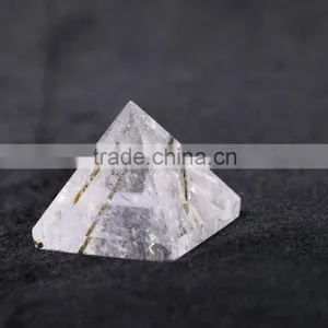Hot Sale 100% Natural Transparent Pure Pyramid Quartz Crystal Clear Pyramid thumbnail-6