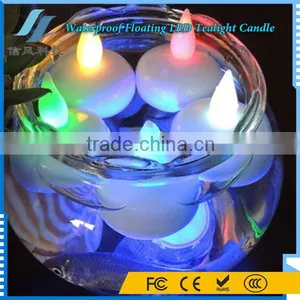 12Pcs Colorful Waterproof Floating LED Tea Light Candle thumbnail-1
