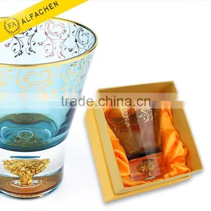7.4 oz Fancy Wide Mouth Wine Glass Scotch Whiskey Rock Glass thumbnail-1
