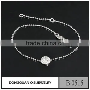 Zircon Stone Silver Bracelet Jewelry New Arrival Wholesale Bling Jewelry thumbnail-6