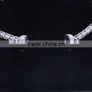 Wholesale Price 7.25 Inch Diamond Designs Rhodium Tennis Bracelet thumbnail-4