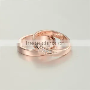 Latest Rose Gold Eternity Design 925 Crystal Micro Pave Ring for Men thumbnail-3