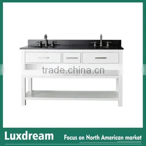 White Floor Standing Bathroom Vanity Series for USA Market thumbnail-4