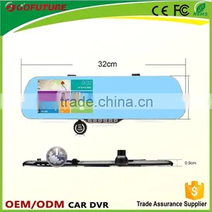 Bluetooth Dual Camera Mirror Car Dash Cam thumbnail-3