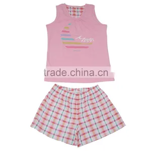 Kevince Ladies Jersey Short Homewear Pyjamas Knitting Woman Clothing Nightwear Sleepwear MOQ2000sets thumbnail-4
