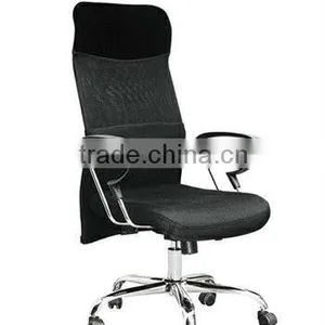 Black High Back Mesh Chair With Headrest thumbnail-1