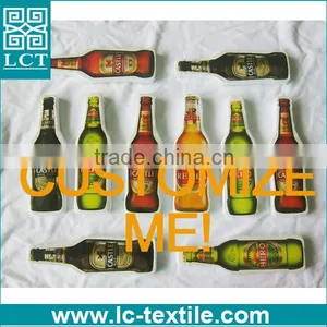 Customize Wine Beer Bottle Shaped 140-180gsm Cotton Compressed t Shirt LCTY-004 thumbnail-1