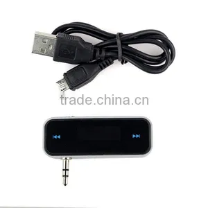 New Wireless 3.5mm In Car Display FM Transmitter For Iphone 4S/5S/6 Ipad Smart Phone thumbnail-1