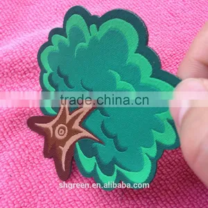 Laser Cut Tree Design Woven Patches With Iron on Back thumbnail-4