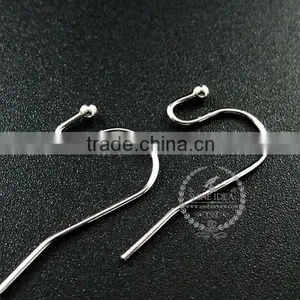 12*21mm Brass Plated Rhodium Kidney Earrings Hoop DIY Jewelry Findings Supplies 1702078 thumbnail-2