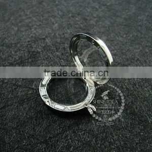30mm Silver Plated Alloy Round Photo Locket Vintage Style Fold Photo Locket Pendant Charm 1112018 thumbnail-3