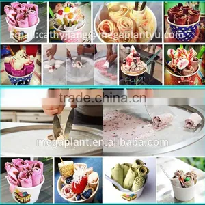 Double Pan Ice Curl Machine Fry Ice Cream Roll Machine for Sale Price thumbnail-2