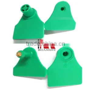 Dark Green Sheep Ear Tag 42*34 mm TPU Metal Pin thumbnail-1