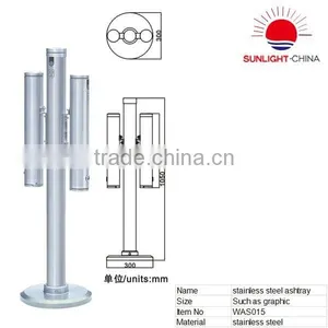 WAS015 Outdoor Stainless Steel Standing Ashtray thumbnail-1
