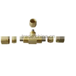 964 Union Tee,Air Brake Fittings for Nylon Tube, Brass Valve thumbnail-4