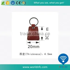 125KHz TK4100 Hotel Key Tag, Leather Keychain thumbnail-2