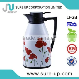 Unique Square Shape Flower Pattern Glass Thermos Tea Pot (JGHH) thumbnail-1