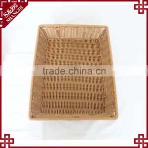 Wholesale Quality pp Rattan Synthetic Plastic Empty Wicker Picnic Basket thumbnail-6