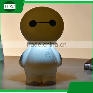 Large Plastic Cartoon Baymax Usb Charging Charge Foldable Folding Telescopic Led Reading Desk Table Night Latern Lamp Light thumbnail-4