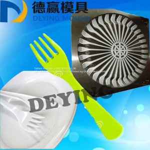 China Mould Company Make Plastic Injection Disposable Tableware Fork Mold 2017 Plastic Injection Mould for Cutlery Fork thumbnail-2