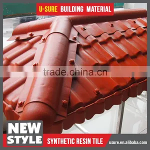 Colored Corrugated Lightweight Synthetic Spanish Roof Tile thumbnail-6