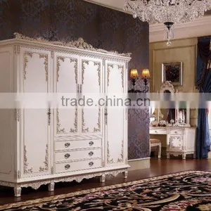 2016 NEW ARRIVAL Solid Wood Grand European Luxurious Bedroom Furniture/King Size Bed(MOQ=1 SET) thumbnail-5