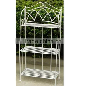 Gothic 4-tier Folding Wrought Iron Flower Shelf thumbnail-2