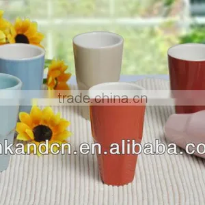 Beautiful and Solid Stackable Ceramic Coffee Mug Without Handle thumbnail-1