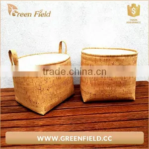 Eco Friendly Natural Cork Leather Storage Bag Home Decoration Storage Bag thumbnail-2