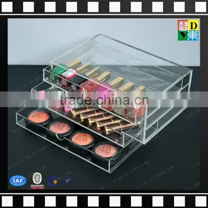 2016 Custom Clear Acrylic Lipstick Holder Display Stand Cosmetic Organizer Makeup Case thumbnail-6
