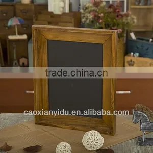 Wholesale Wooden Antique Chalkboard With Wooden Frame and Hooks Can Be Hung Zakka Vintage Style Furnishing Articles 39*39*40cm thumbnail-1