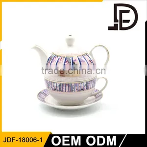 Drinkware Islamic Wedding Favors New Goods Porcelain Tea Pot Set for One, One Cup Teapot thumbnail-1