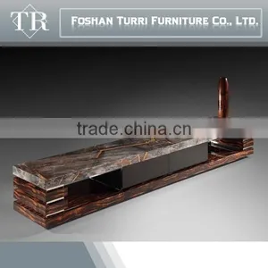 Modern Italian Nature Marble Top tv Cabinet With Drawer for Living Room thumbnail-1