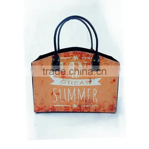 Orange Faux Leather Foldable Organizer Magazine & Newspaper Holder Bin Storage Basket thumbnail-3