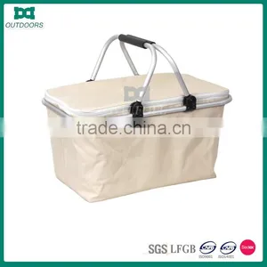 Waterproof Folding Wicker Picnic Basket thumbnail-1