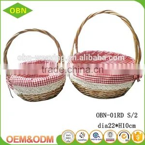 Hand Woven Set 3 Fancy Small Empty Wicker Basket for Gift thumbnail-2