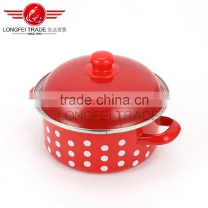 3pcs Enamel Cookware Casseroles Set With Customize Decal Cast Iron Enamel Casserole thumbnail-4