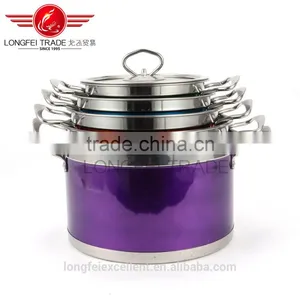 Colorful Best Selling in China High Quality Stainless Steel Soup Pot Set/cooking Pot Set thumbnail-1