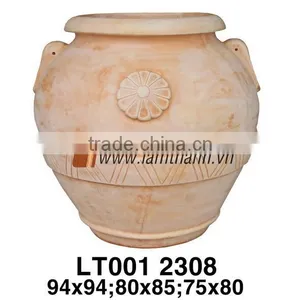Vietnam Pattern Romance White Wash Pot For Home And Garden thumbnail-1