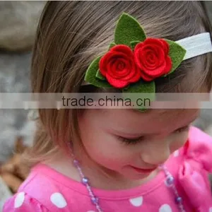 2017 New Hot China Fabric Flower Crafts Bulk Handmade Eco Friendly Felt Cheap Wholesale Artificial Christmas Holidays Headbands thumbnail-1