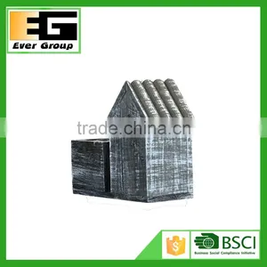 Gray Square Wooden Design Garden Flower Pot thumbnail-4