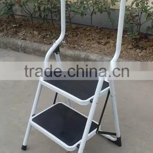 2 Steps Folding Step Ladder With Safety Rail thumbnail-1