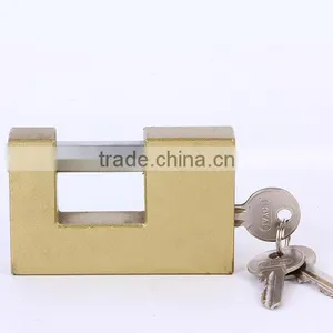 Solid Brass Rectangular Globe Mini Padlock From 50mm Size to 90mm thumbnail-2