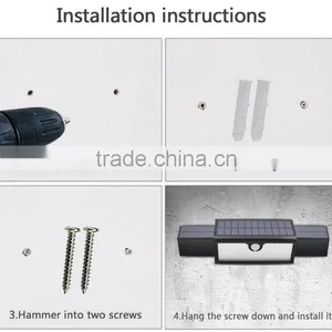 Wall Outdoor Led Gardens Lamp Solar Garden Lamp With Infrared Sensor thumbnail-4