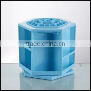 Made in China High Quality White ABS Big Rotatable Cosmetics Display Shelf Wholesale thumbnail-6