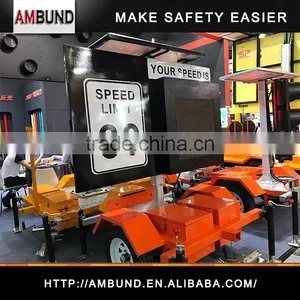 Compact Radar Speed Trailer Traffic Flashing Radar Speed Limit LED Signs thumbnail-4