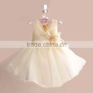2015 Free Shipping Sleeveless Flower Girl Dancing Dress Party Baby Girl Christening Dress Kids Baby Birthday Christmas Dresses thumbnail-2