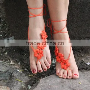 2015 New Product Women Body Jewelry Wedding Crochet Barefoot Sandals thumbnail-4