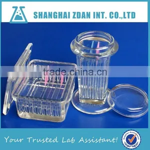 Glass Staining Jar, Dyeing Jar Microscope Slides Square Cover or Round Cover thumbnail-1