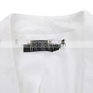 2014 New Arrival Cream Contrast Lace Blazer Jacket thumbnail-4